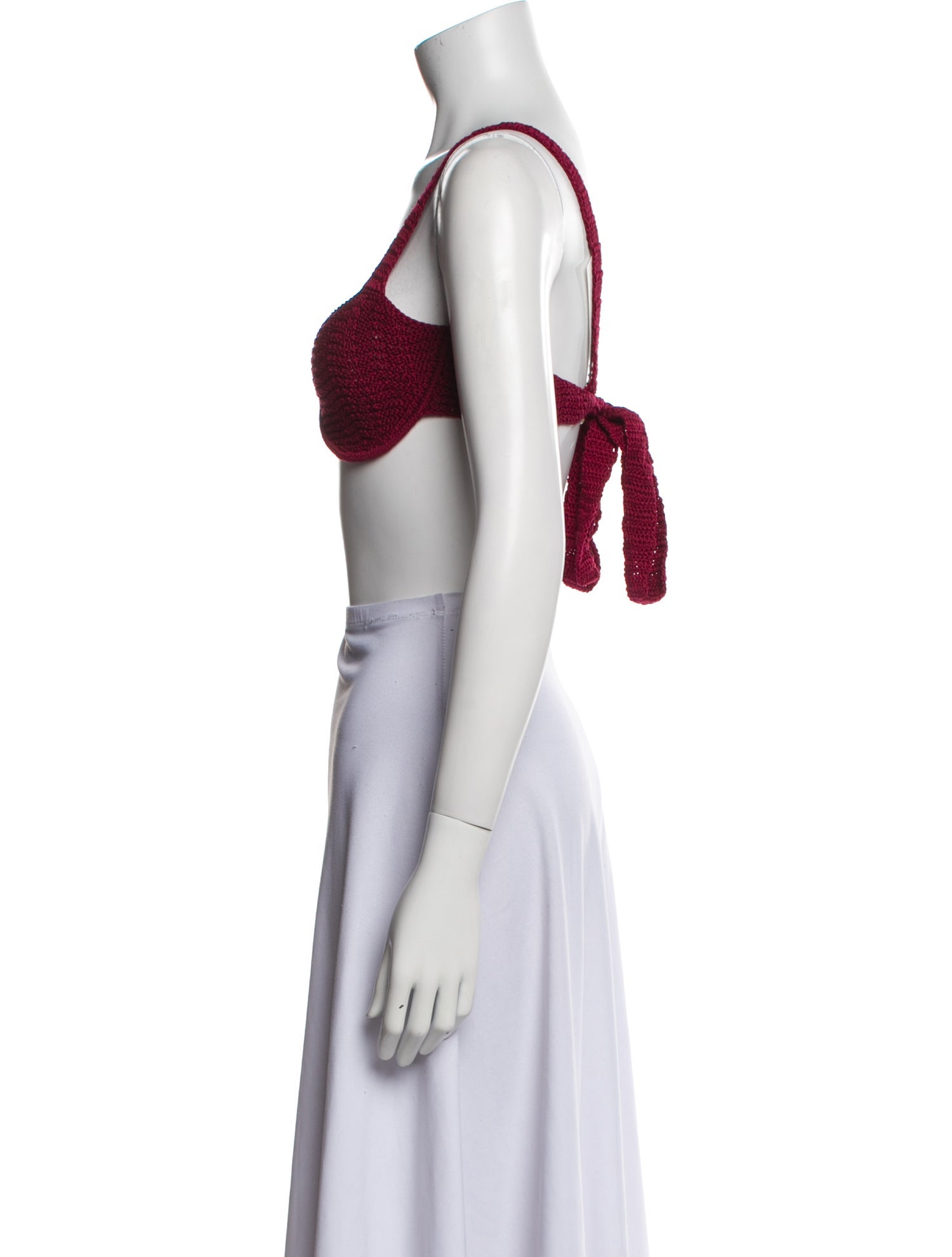 Savannah Morrow The Label Square Neckline Sleeveless Crop Top